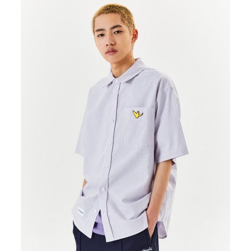 국내정품 마크 곤잘레스 ANGEL WAPPEN OXFORD S/S SHIRT - LAVENDER