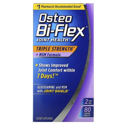 Osteo Bi-Flex Joint Health Triple Strength 오스테오 바이플렉스 조인트 헬스 트리플 스트렝스 80정, 1개