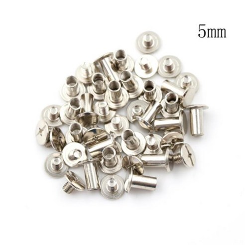 20 니켈 바인딩 시카고 나사 네일 리벳 사진 앨범 가죽 공예 5x6mm, 02 M5x10mm