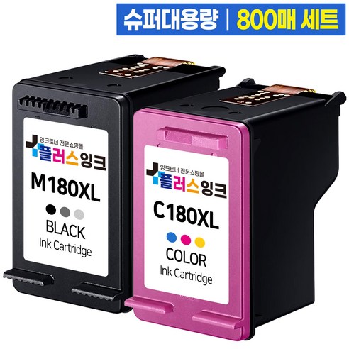 삼성 INK-M180 INK-C180 검정+컬러 세트 3배용량 SL-J1660 SL-J1663 SL-J1665 SL-J1770FW 호환잉크, 02. 3배 대용량 재생잉크세트 [검정+컬러], 1세트 
프린터/복합기