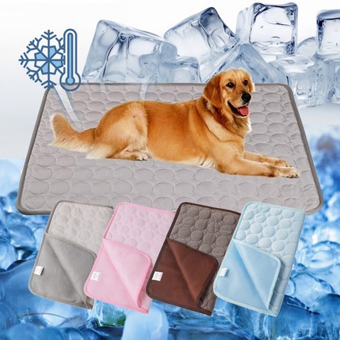 예펫 강아지 여름 쿨 천 매트 세탁가능 가벼운 반려동물 100x70cm 고양이 냉감 패드, 연핑크