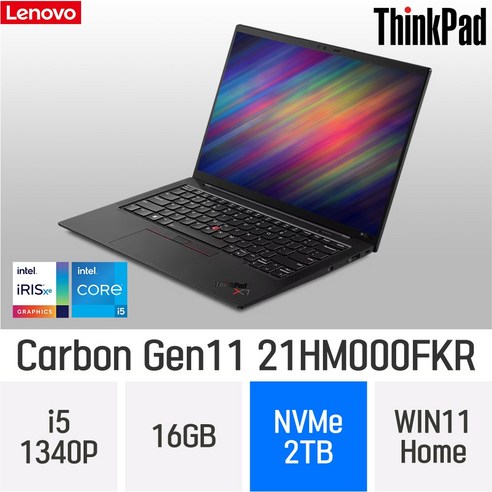 레노버 씽크패드 X1 카본 Gen11 21HM000FKR, WIN11 Home, 16GB, 2TB, 코어i5