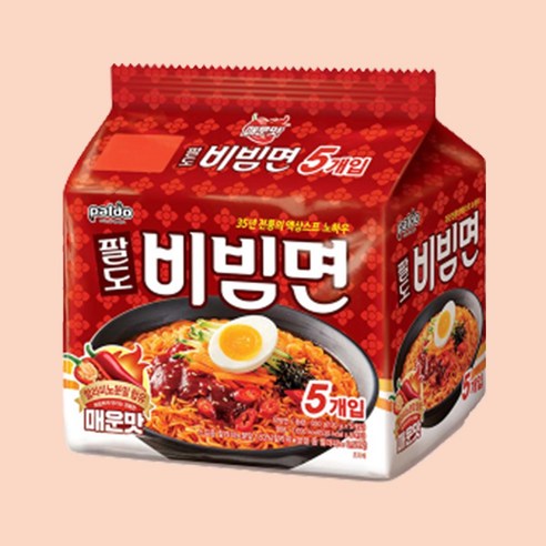   팔도 비빔면 매운맛 130g, 5개