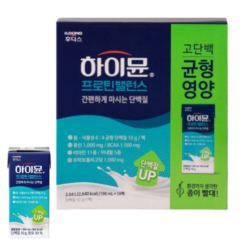 하이뮨 프로틴 밸런스 음료, 190ml, 24개