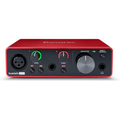 포커스라이트 스칼렛 솔로 4세대 USB 오디오 인터페이스 – 3세대, 미국산 스칼렛2i2 포커스라이트 스칼렛 솔로 4세대 USB 오디오 인터페이스 – 3세대, 미국산 스칼렛2i2