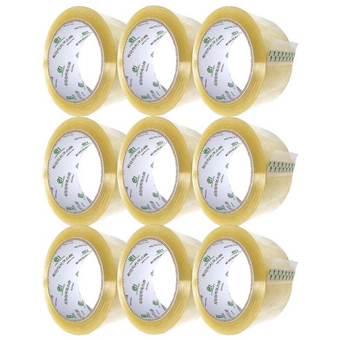 씨아이커머스 투명 박스테이프 중포장 opp 48mm 50m, 잘붙는 경포장, 9개