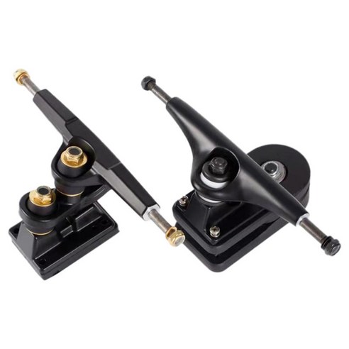 2 Pcs 알루미늄 스케이트 보드 트럭 - 롱 보드 용 6.25 인치 스케이트 보드 트럭, 알루미늄 합금, 검은 색