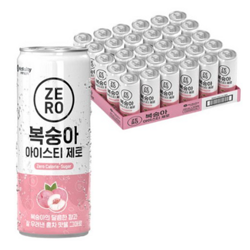 맥널티커피 복숭아 아이스티 제로 RTD, 60개, 240ml