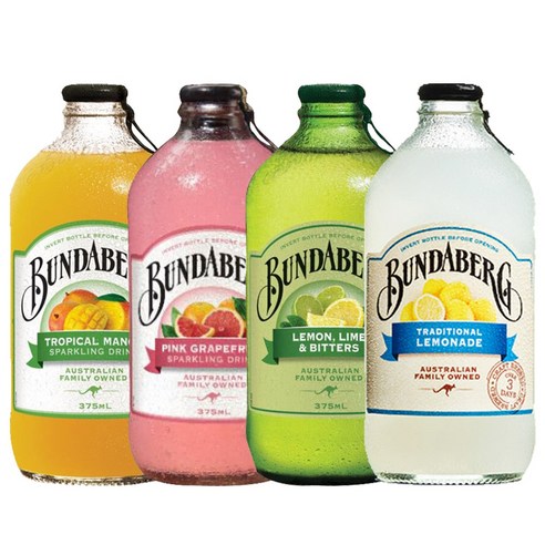 [서진프리미엄] 분다버그 4종(망고+핑크자몽+레몬라임+레몬에이드) 375ml x 12ea, 1세트