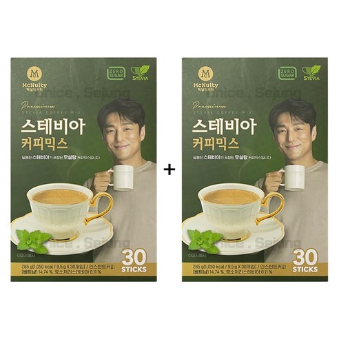 맥널티커피 스테비아 커피믹스, 9.5g, 30개입, 4개