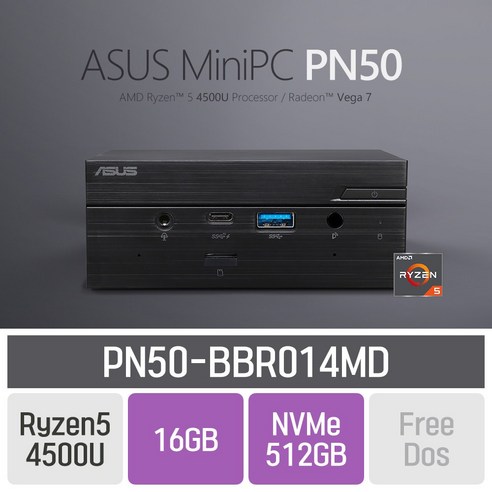 ASUS PN50-BBR014MD [입고완료], 16GB + 512GB, PN50-BBR014MD(4500U)