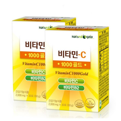 비타민C 1000골드 2박스 / 내츄럴가이아, 60g, 2개
