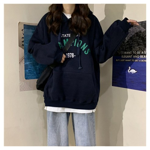 FloraMana 여성 오버핏 후드티