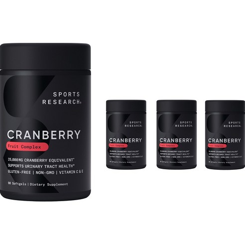 스포츠리서치 크랜베리 컨센트레이트 250mg 소프트젤, 4개, 90정