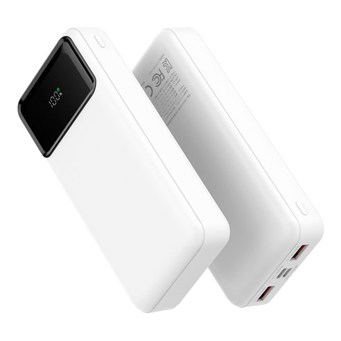 프롭스 22.5W PD 고속충전 LED잔량표시 대용량 보조배터리 20000mAh 차지고, 화이트(PFB100W20)