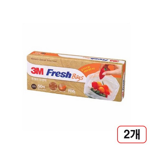 3M 후레쉬지퍼백(대/25cmX30cm) 2개입, 1개