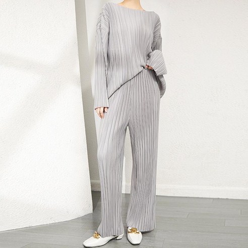 플리츠 플리즈 이세이 미야케 할머니패션 주름 티셔츠 여름 쿨 블라우스 a7