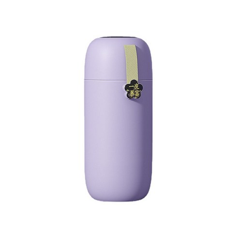 스마트텀블러 온도표시 텀블러 마카롱 보온보냉 텀블러, 퍼플, 350ml
