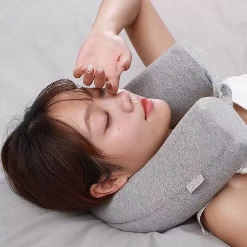 [4컬러] 워더미 간편 여행용 캠핑 각도조절 접히는 목쿠션 목베개 Z400, 라이트그레이 B