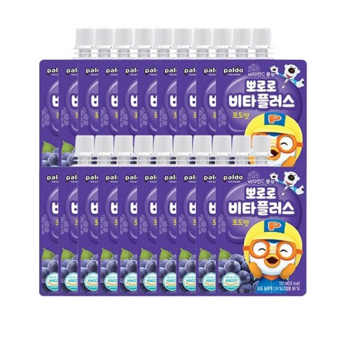 팔도 뽀로로 비타플러스 어린이비타민음료, 2000ml, 3세트
