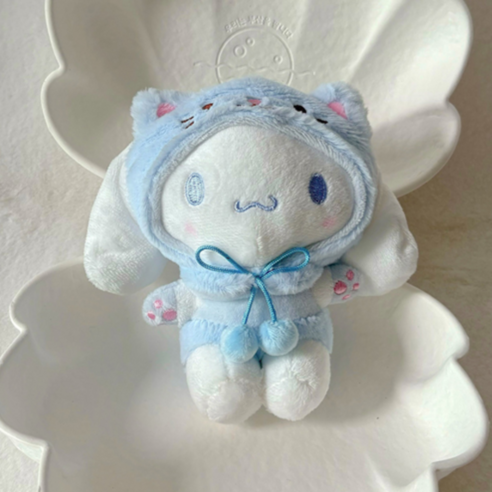 당일발송 정품 산리오 고양이코스튬 봉제인형 13CM 산리오 키링 인형 애착인형 선물, 1개, 시나모롤, 130mm