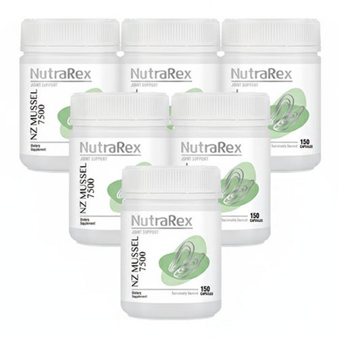뉴질랜드 뉴트라렉스 그린머슬 초록입홍합 7500mg, 150정, 6개
