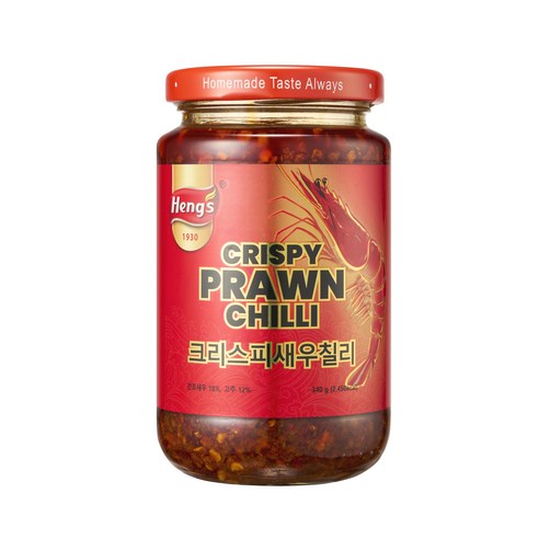 헹스 크리스피 칠리 새우 라유 고추기름 340g, 1개, 340ml