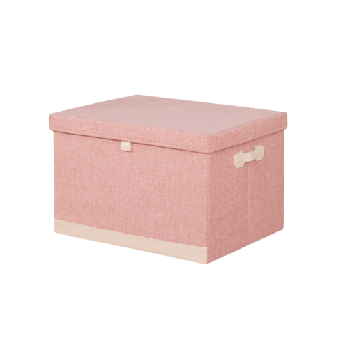 올하이 대형 접이식 보관 박스, 10 핑크 배색 60L, 1개