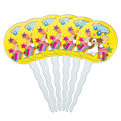 그렘린 기즈모 레인보우 컵케이크 추천 토퍼 장식 6개 세트 Gremlins Gizmo Rainbow Cupcake Picks Toppers Decoration Set of 6, 1개