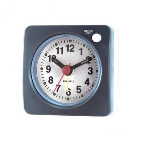 스누즈 낮잠 및 라이트 그레이가있는 2-3pack 오름차순 소리 작은 여행 알람 시계, 회색, {"수건소재":"플라스틱"}