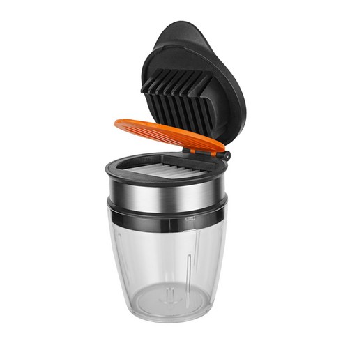 치즈 주방 가제트 용 식품 용기가있는 다기능 식품 절단기, 9.5x9.5x10.5cm, 스테인레스 스틸, 은