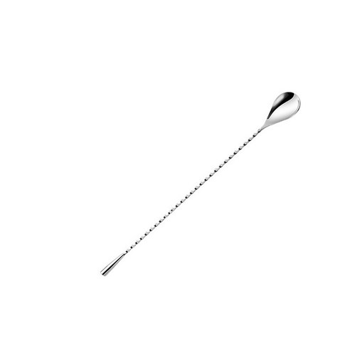 롱 티스푼 카페 스푼 칵테일 머들러 바 스푼, 30cm 실버 x 1개, 1개