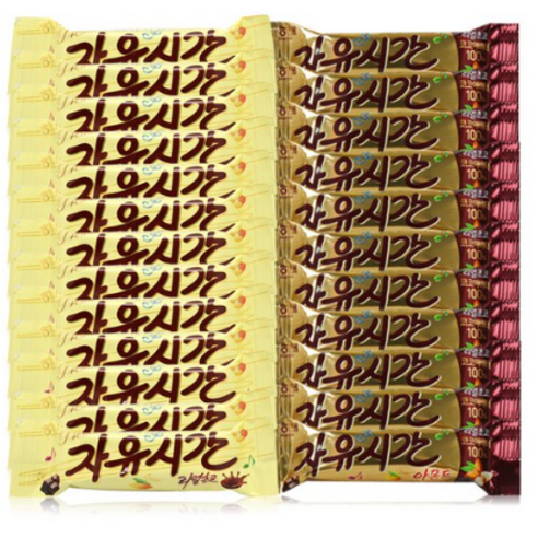 해태제과 자유시간 리얼초코 36g x 12p + 아몬드 36g x 12p, 1세트