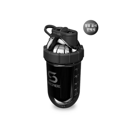 쉐이크스피어 스틸 노볼 쉐이크통 프로틴쉐이커 스테인리스, 스틸 미러 블랙, 700ml, 1개