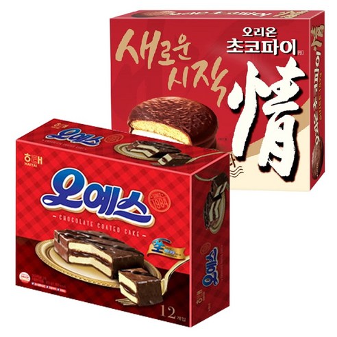 오리온 초코파이 468g + 해태 오예스 360g / 사무실 학원 간식