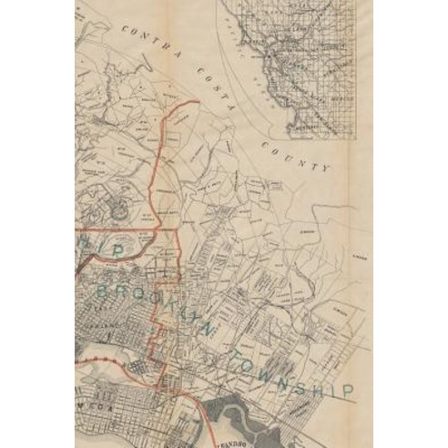 1890-1895 Map of Oakland Berkeley Brooklyn and Alameda - A Poetose Notebook / Journal / Diary (10... Paperback, Poetose Press