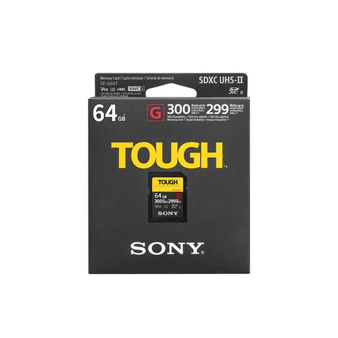 [소니 정품] SDXC Class10 TOUGH UHS-II U3 V90, SF-G64T TOUGH 64GB UHS-ll U3