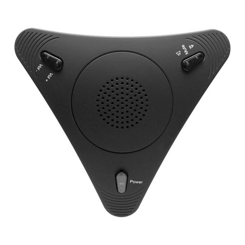 휴대용 회의 마이크 USB 컴퓨터 360 ° 전방향 데스크탑 스테레오 마이크, 130mm X 130mm X 30mm, 블랙, ABS 플라스틱