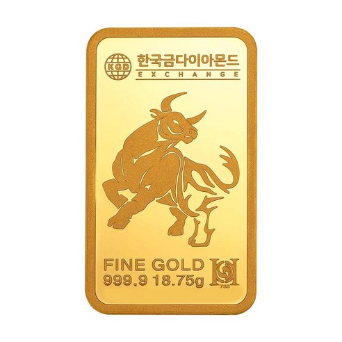 한국금다이아몬드 순금 소 골드바 24K 18.75g 999.9 금시세