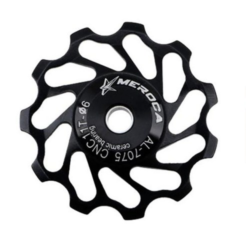 MEROCA 11T 13T 자전거 뒷 변속기 풀리 세라믹 베어링 알루미늄 자키 휠 8 9 10 11 단 MTB 산악 도로 자전거, 13T Red 11단변속레버 Best Top5