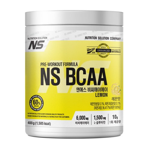 NS BCAA 아미노산 보충제 레몬맛 400g, 1개