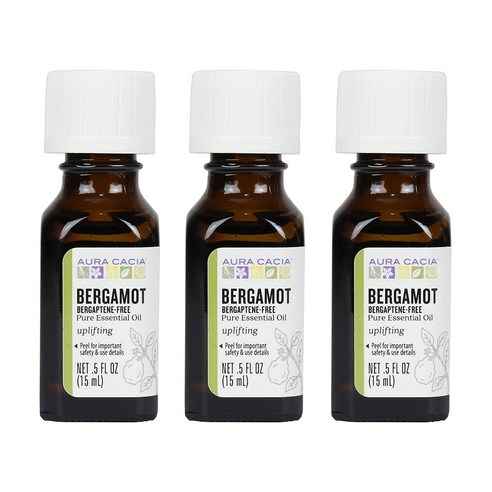 아우라카시아 퓨어 에센셜 오일 업리프팅 베르가못, 15ml, 3개