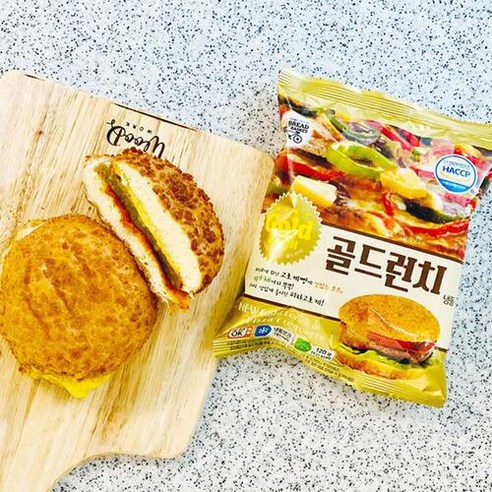 대신 골드런치 120g 고로케 햄버거 즉석식품 냉동버거, 1개
