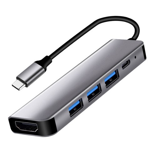 MacBook 용 HDMI 호환 4K USB-C 3.0 어댑터 허브를 입력하십시오 Samsung S8 Dex Huawei P30 도크 Xiaomi 10 프로젝터 TV, 회색, 하나