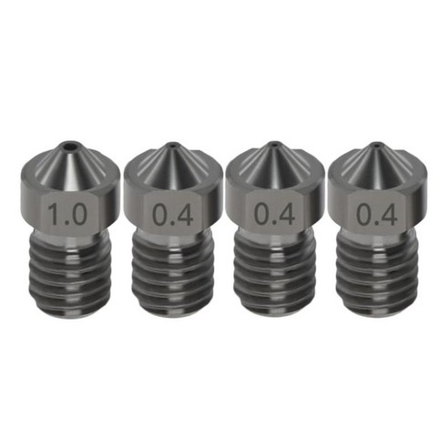 풀 메탈 노즐 4개 팩 0.2 0.3 0.4 0.5 0.6 1.0 Mm 1.75 Mm 필라멘트, 0.2mm, 회색, 스틸