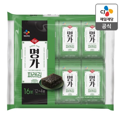 CJ 제일제당 명가김 파래김, 4g, 64개