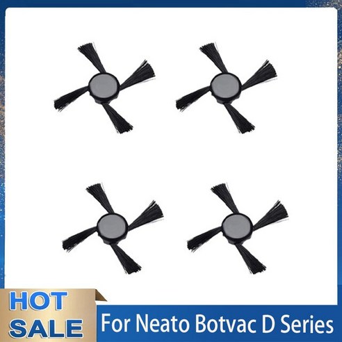 공기청정기 필터 호환 로봇 청소기 부품용 예비 메인 사이드 브러시 헤파 필터 Neato Botvac D 시리즈 D1, 08 4PCS