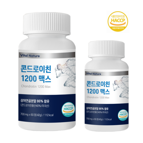 바이탈네이처 상어연골 콘드로이친1200 맥스, 1개, 60정