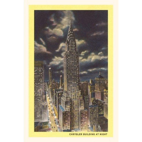 (영문도서) Vintage Journal Chrysler Building at Night Paperback, Found Image Press