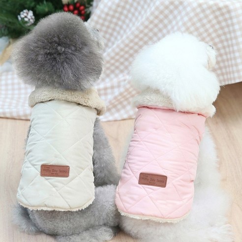 코코스튜디오 예쁜 강아지옷 고양이 패딩 기모 조끼